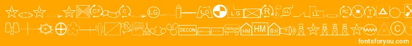 EsriSds1.951 Font – White Fonts on Orange Background
