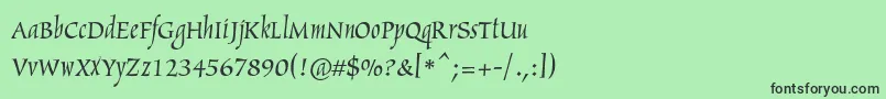 Arthurc Font – Black Fonts on Green Background