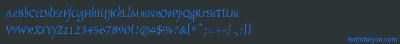 Arthurc Font – Blue Fonts on Black Background
