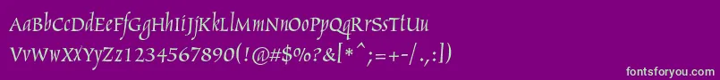 Arthurc Font – Green Fonts on Purple Background