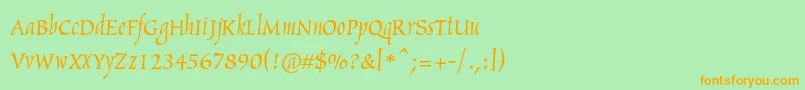 Arthurc Font – Orange Fonts on Green Background