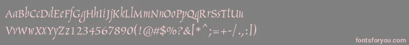 Weitere Informationen zur Arthurc-Schriftart Arthurc-Schriftart – Rosa Schriften auf grauem Hintergrund