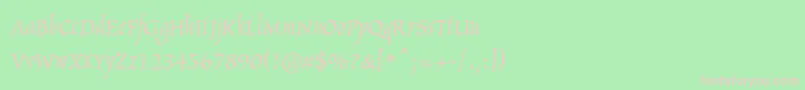 Arthurc Font – Pink Fonts on Green Background
