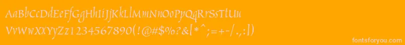 Arthurc Font – Pink Fonts on Orange Background