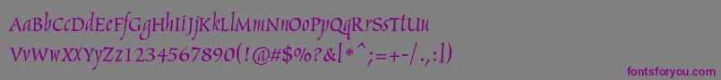 Шрифт Arthurc – фиолетовые шрифты на сером фоне