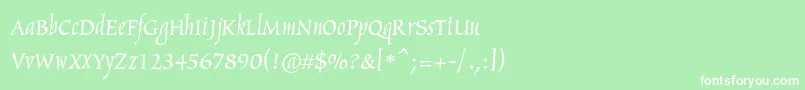 Arthurc Font – White Fonts on Green Background