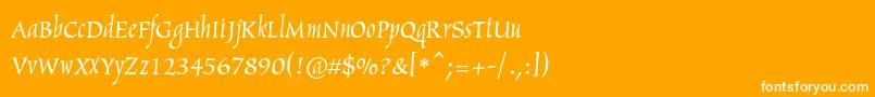 Arthurc Font – White Fonts on Orange Background