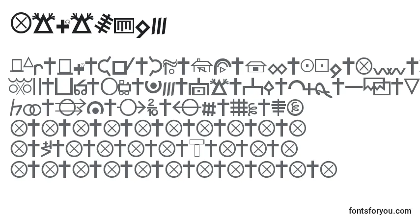 A fonte Hobosign – alfabeto, números, caracteres especiais