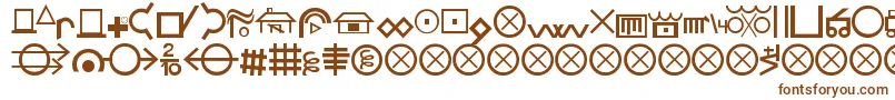 Шрифт Hobosign – коричневые шрифты на белом фоне