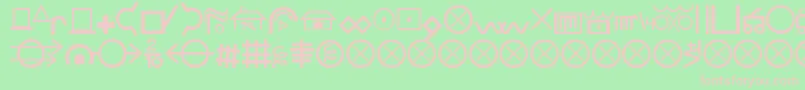 Hobosign Font – Pink Fonts on Green Background