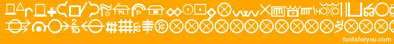 フォントHobosign – オレンジの背景に白い文字