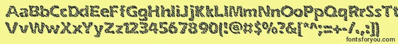 InkSwipesBrk Font – Black Fonts on Yellow Background