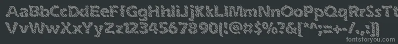 InkSwipesBrk Font – Gray Fonts on Black Background