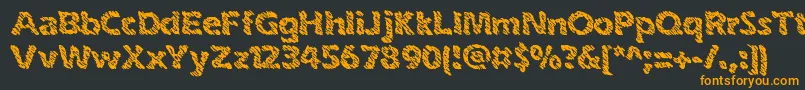 InkSwipesBrk Font – Orange Fonts on Black Background