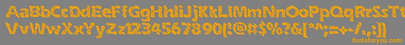 InkSwipesBrk Font – Orange Fonts on Gray Background