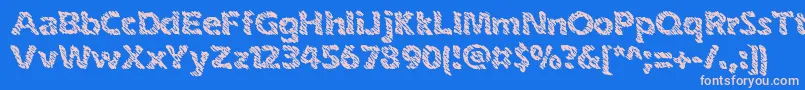 InkSwipesBrk Font – Pink Fonts on Blue Background