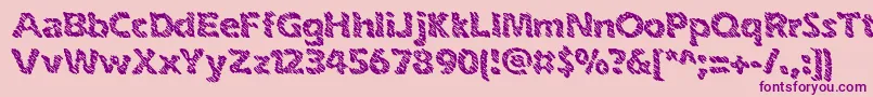 InkSwipesBrk Font – Purple Fonts on Pink Background