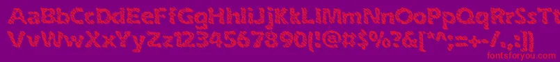 InkSwipesBrk-Schriftart – Rote Schriften auf violettem Hintergrund