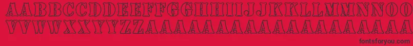 BoneyardArmy-Schriftart – Schwarze Schriften auf rotem Hintergrund
