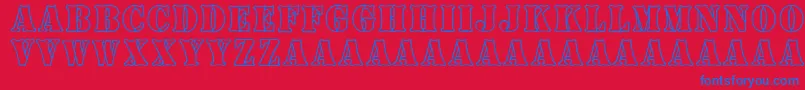 BoneyardArmy Font – Blue Fonts on Red Background