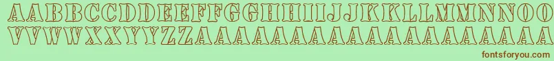 BoneyardArmy-fontti – ruskeat fontit vihreällä taustalla