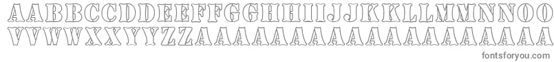 BoneyardArmy-fontti – harmaat kirjasimet valkoisella taustalla