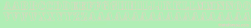 BoneyardArmy-fontti – vaaleanpunaiset fontit vihreällä taustalla