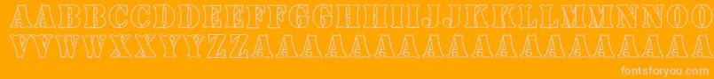 BoneyardArmy-Schriftart – Rosa Schriften auf orangefarbenem Hintergrund