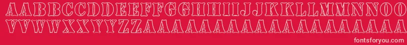 BoneyardArmy Font – Pink Fonts on Red Background