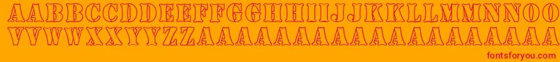 BoneyardArmy Font – Red Fonts on Orange Background
