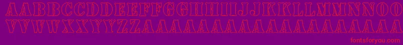 BoneyardArmy Font – Red Fonts on Purple Background