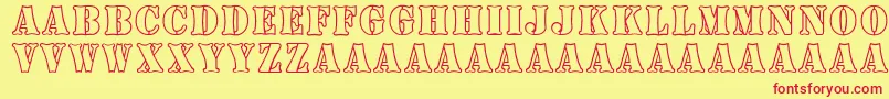 BoneyardArmy Font – Red Fonts on Yellow Background