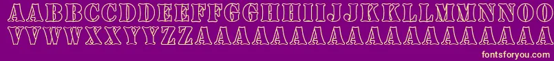 BoneyardArmy Font – Yellow Fonts on Purple Background