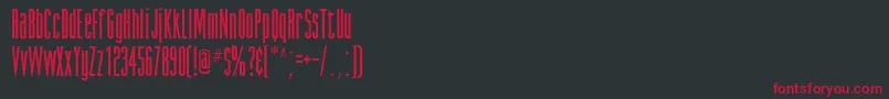 SuvaSsiBold Font – Red Fonts on Black Background