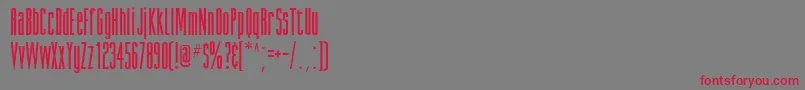 SuvaSsiBold Font – Red Fonts on Gray Background