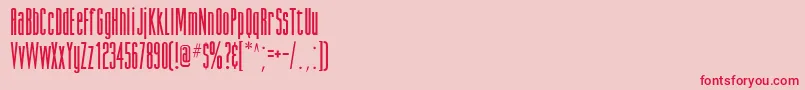 SuvaSsiBold Font – Red Fonts on Pink Background