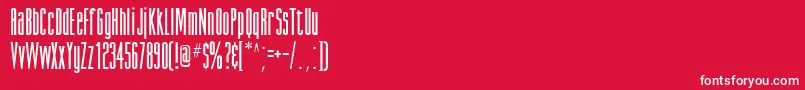SuvaSsiBold Font – White Fonts on Red Background