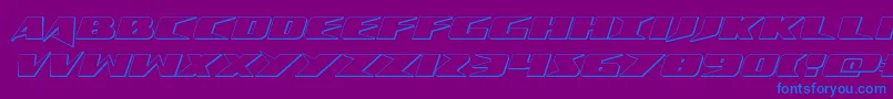 Crimesyndicate3D Font – Blue Fonts on Purple Background