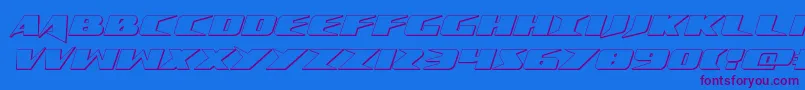 Crimesyndicate3D Font – Purple Fonts on Blue Background