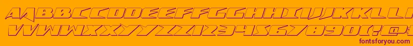 Crimesyndicate3D Font – Purple Fonts on Orange Background