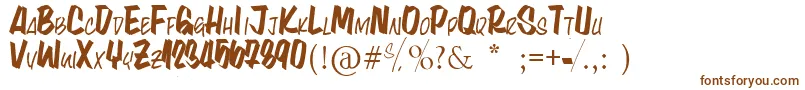 LynaKety Font – Brown Fonts on White Background