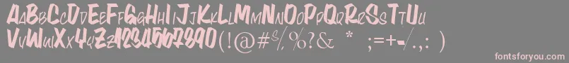 LynaKety Font – Pink Fonts on Gray Background