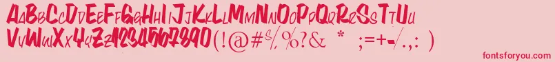 fuente LynaKety – Fuentes Rojas Sobre Fondo Rosa