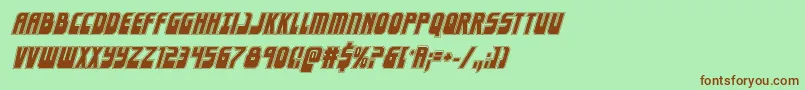 Eldebaranacadital Font – Brown Fonts on Green Background