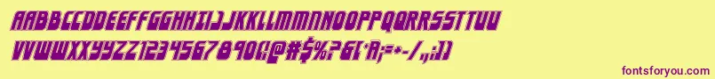 Eldebaranacadital Font – Purple Fonts on Yellow Background