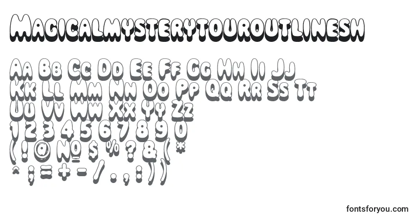 Magicalmysterytouroutlinesh Font – alphabet, numbers, special characters