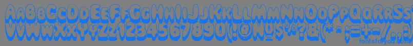 Magicalmysterytouroutlinesh Font – Blue Fonts on Gray Background