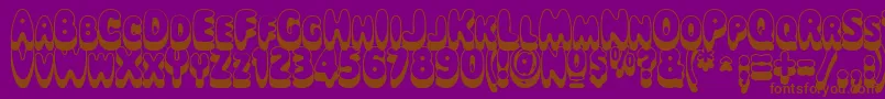 Magicalmysterytouroutlinesh Font – Brown Fonts on Purple Background