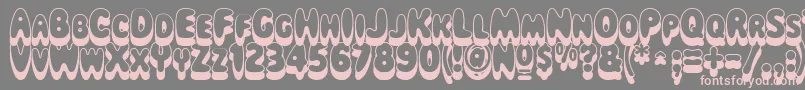 Magicalmysterytouroutlinesh Font – Pink Fonts on Gray Background