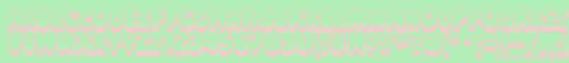 Magicalmysterytouroutlinesh Font – Pink Fonts on Green Background